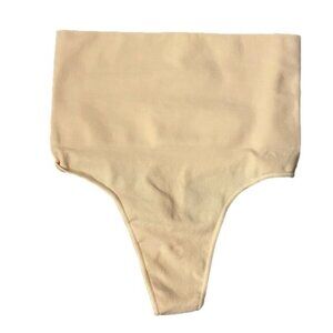 SKIMS L/XL Seamless Sculpt Mid Waist Thong Core Control Sand Cream NWOT MSRP $34